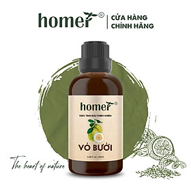 Tinh dầu Vỏ Bưởi Homer 100ML - Chính Hãng, Đạt Chuẩn Kiểm Định Cao Cấp - Tinh Dầu Xông Thơm Phòng, Thư Giãn, Khử Mùi hiệu quả
