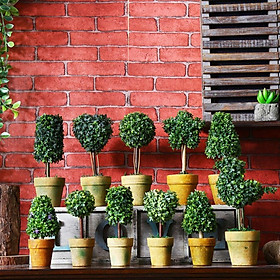 Potted Simulation Flower Bonsai Tree Mini Artificial Plant Decoration