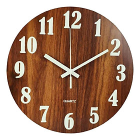 night light wall clock silent battery Classic Numerals