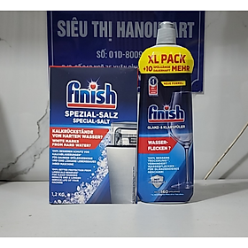 Combo Muối rửa bát finish 1.5kg + Nước làm bóng finish 800ml dùng cho Máy rửa bát chén