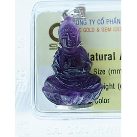 Mặt Dây Chuyền Quan Thế Âm Bồ Tát Tượng Tôn Phong Thủy Thạch Anh Tím