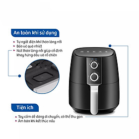 Mua Nồi chiên không dầu camel   nồi nướng cơ dung tích 6 lít công suất lớn tiết kiệm điện 5.0