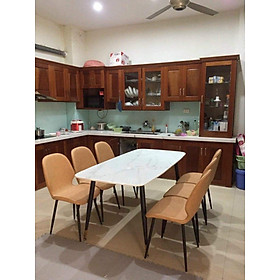 Mua Bộ bàn ghế phòng ăn Tundo mặt đá ceramic kèm 6 ghế