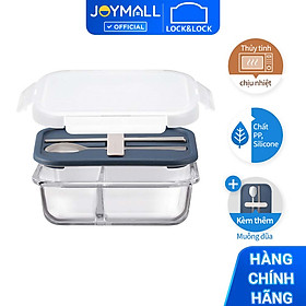 Hộp cơm thủy tinh Lock&Lock kèm muỗng đũa 930ml LLG991CL (2 màu)