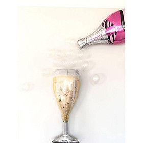 Bóng bay hình Ly, Chai trang trí sinh nhật phòng cưới size to 80cm