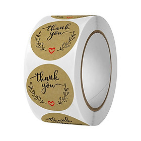 500x Thank You Stickers Paper Tags Envelope Stickers for Card Making Holiday DIY Craft Decoration