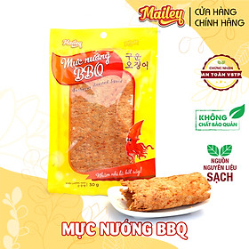 Mực cán nướng BBQ ăn liền MAILEY gói 30G