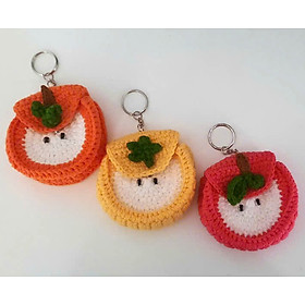 Móc khóa túi đựng tiền xu hình trái cây