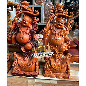 Mua Tượng phật di lặc ngũ phúc bằng hương đá kt cao 60×24×14cm