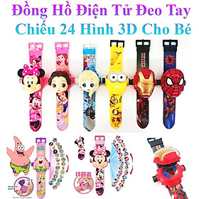 Đồng Hồ Điện Tử Đeo Tay Chiếu 24 Hình 3D Cho Trẻ Em