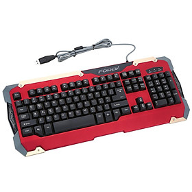 Bàn phím giả cơ chơi game chuyên nghiệp có dây FOREV USB , 19 phím thiết kế chống mờ, có đèn nền cho máy tính xách tay PC-Màu đỏ