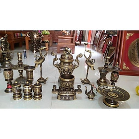 Mua Bộ đồ thờ bằng đồng màu giả cổ