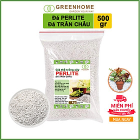 Đá Perlite (đá trân châu)-chất dinh dưỡng, điều hòa nhiệt độ độ ẩm cho đất trồng-thích hợp để trồng hoa, trồng hoa hồng,sen đá-500gr