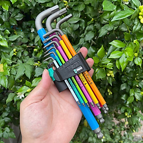 Mua BỘ LỤC GIÁC NHIỀU MÀU WERA HEX-PLUS 9 CÂY THÂN PHỦ ĐEN 05073593001
