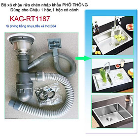 Mua Bộ xả chậu chén bát 1 hố trọn bộ  ống xả xi phông chậu rửa chén bát 1 hộc KAG-RT1187