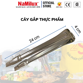 Kẹp Gắp Thức Ăn Thịt Nướng - Dụng Cụ Gắp Thực Phẩm Bằng Inox Cao Cấp  NaMilux - Hàng Chính Hãng