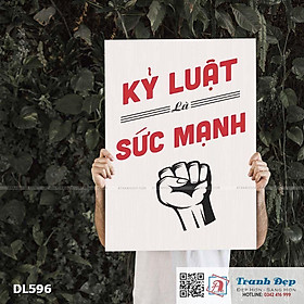 Mua Tranh động lực trang trí phòng làm việc - Kỷ luật là sức mạnh - v3 - DL596