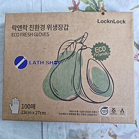 Mua Găng Tay Dùng Một Lần Eco Fresh LocknLock LWP308/100 chiếc LWP309/200 chiếc Kích Thước 23cm*27cm  Chất Liệu Nhựa PE- Hàng Chính Hãng