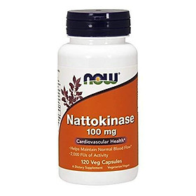 Viên Uống Now Nattokinase 100 mg (Từ Đậu Nành Non-GMO) Với 2,000 FUs (120 Viên Nang Mềm)