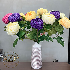 HOA CÚC MẪU ĐƠN - Hoa Vải mềm mại Như Thật - Hàng Nhập Khẩu Thái Lan Size 75cm