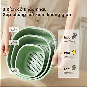 Mua Bộ Thau Rổ 6 Món Thau Mika Trong Suốt Mới  Chất Liệu Nhựa PP Thoát Nước Nhà Bếp Tiện Dụng   Rổ Đựng Rau  Hoa Quả- Bộ Thau Rổ 6 Món Trong Suốt - Set Thau Chậu Nhựa Nhà Bếp