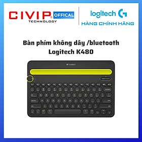 Bàn phím không dây bluetooth Logitech K480 - Kết nối 3 thiết bị, tối giản, phù hợp Mac/ PC/ Laptop/ Điện thoại/Tablet - Hàng chính hãng - Màu