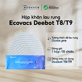 Combo 10 Khăn lau rung T8, T9 - Sử dụng cho Deebot T8, T9 - Hàng chính hãng