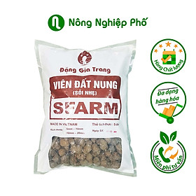 Viên đất nung (sỏi nhẹ) cỡ viên 10-20mm trồng lan, sứ, sen đá, thủy canh Sfarm (5dm3) | Bonsai soil