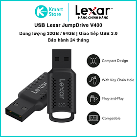 Mua USB 3.0 Lexar JumpDrive V400 | Dung lượng 32GB / 64GB | Bảo hành 2 năm - Hàng Chính Hãng