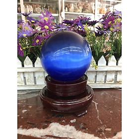 Mua Quả cầu phong thủy đá mắt mèo xanh biển