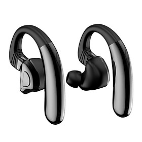 Left Right Bluetooth Headphone Ear Hook for Sport Voice Assistant Black