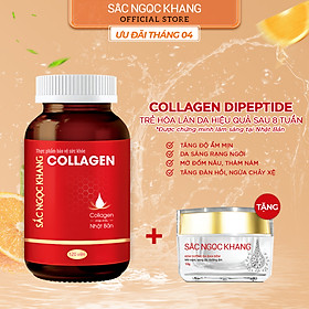 Viên uống đẹp da Collagen Sắc Ngọc Khang 120 viên thế hệ mới giúp sáng da, giảm nếp nhăn - đốm nâu, nuôi dưỡng và làm đẹp da , tóc, móng