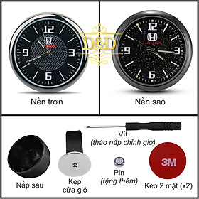 Đồng hồ trang trí xe hơi đủ logo các hãng xe (dán táp lô hoặc gắn cửa gió) - Tặng thêm 1 pin