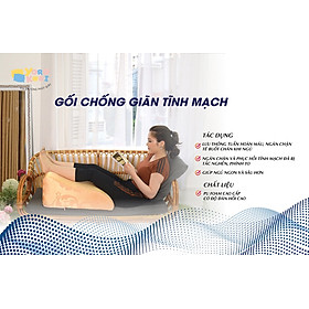 Gối kê chân chống giãn tĩnh mạch YOROKOBI cao 25cm dành cho người đau nhức chân, tiểu đường, tê bì, vọp bẻ, kiến bò, mẹ bầu phù chân tích nước