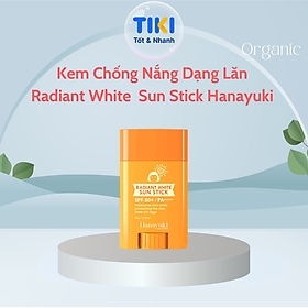 Kem chống nắng radiant white sun stick hanayuki chính hãng spf 50+/ pa+++ dạng sáp lăn 22g