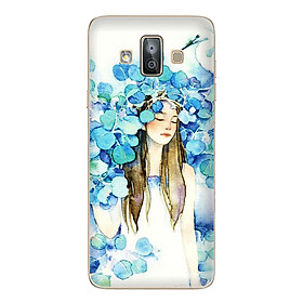 Ốp Lưng Dành Cho Điện Thoại Samsung Galaxy J7 Dou - Cô Gái Lá Xanh