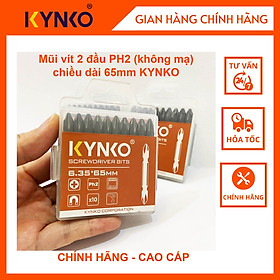 Mũi vít 2 đầu PH2 (không mạ) chiều dài 65mm CHÍNH HÃNG KYNKO MVKM2XPH2-065-V10
