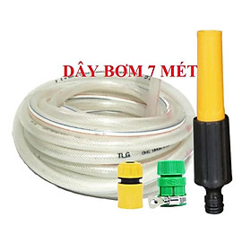 Bộ dây vòi xịt nước rửa xe, tưới cây . tăng áp 3 lần, loại 7m, 10m 206622-5 cút sập, nối nhựa
