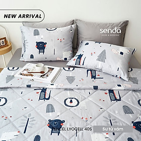 Mua Vỏ chăn trần bông lồng được ruột Lụa Tencel 2mx2m2 Sen Đá Home Bedding họa tiết  mền chần mùa đông  hè cao cấp