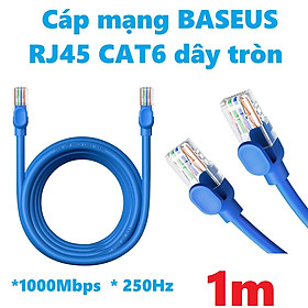 Mua Cáp mạng LAN Cat6 tốc độ 1000Mbps dây tròn nhựa PVC bền Baseus CAT6 Ethernet Round Cable _ Hàng chính hãng