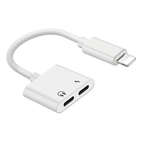 Cáp Chuyển Đổi Từ Lightning Sang 2 Cổng Sạc Và Tai Nghe Cho iPhone 7