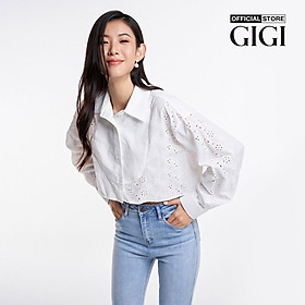 GIGI - Áo sơ mi nữ cổ bẻ tay dài phom croptop hiện đại G1106T231298