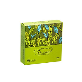 Xà Bông Tắm Và Rửa Mặt Trà Xanh Mát Lạnh Sảng Khoái An Toàn Từ Thiên Nhiên Cỏ mềm 90g