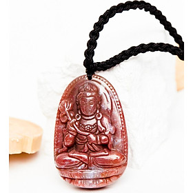 Mặt dây chuyền Phật Đại Thế Chí hộ mệnh tuổi Ngọ đá chalcedony 5x3cm mệnh hỏa, thổ - Ngọc Quý Gemstones