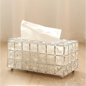 Mua Hộp giấy ăn đính đá mạ chrome sang trọng