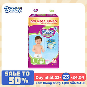 Tã Quần Bobby - Đệm Lưng Thấm Mồ Hôi L108 (108 Miếng)