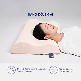 Gối cao su dợn sóng Liên Á Contour 38x60x10cm 100% cao su thiên nhiên, thông thoáng, mềm mại