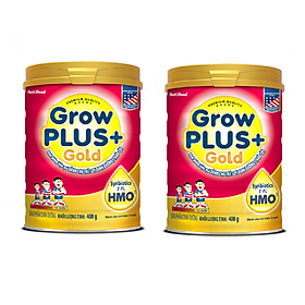 Combo 2 hộp Sữa bột GROW PLUS + GOLD lon 900g có HMO - của NutiFood, dành cho trẻ suy dinh dưỡng, thấp còi