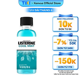 Nước Súc Miệng giữ hơi thở thơm mát Listerine cool mint 100ml - 100954764