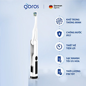 Bàn Chải Đánh Răng Điện Tự Động Diệt Khuẩn Goros Expert 9000 Electric Toothbrush (Màu Trắng)- Hàng Chính Hãng